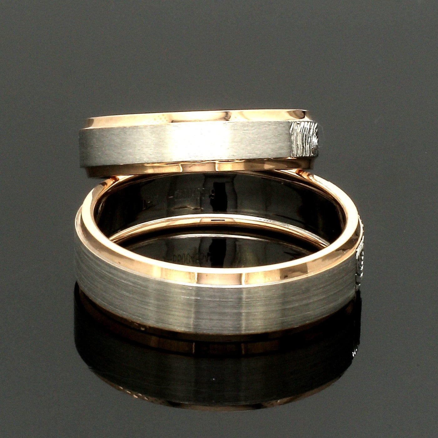 Platinum Love Bands with Rose Gold Ring JL PT 1408 Women's Band only
