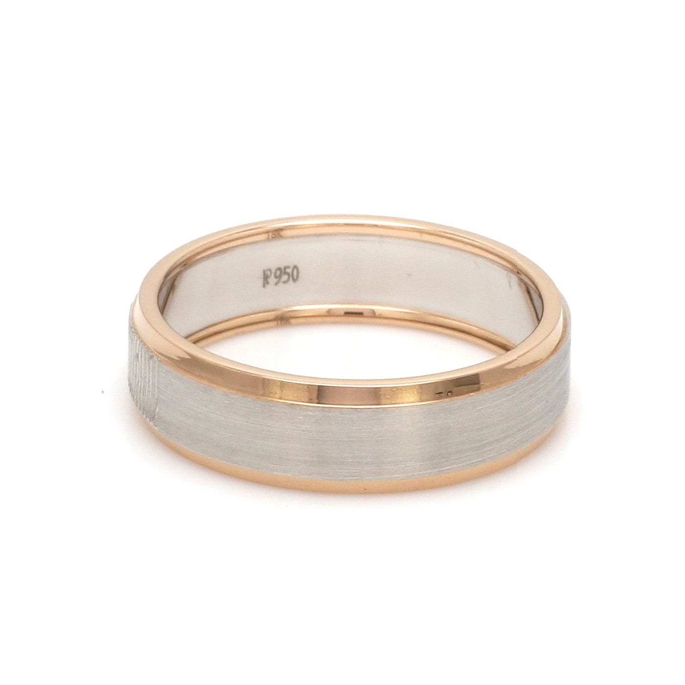 Jewelove™ Rings Platinum Love Bands with Rose Gold Ring JL PT 1408