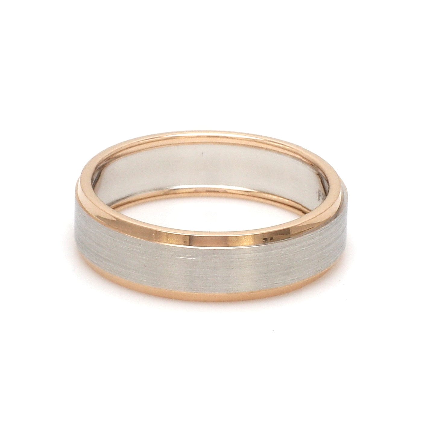 Jewelove™ Rings Platinum Love Bands with Rose Gold Ring JL PT 1408