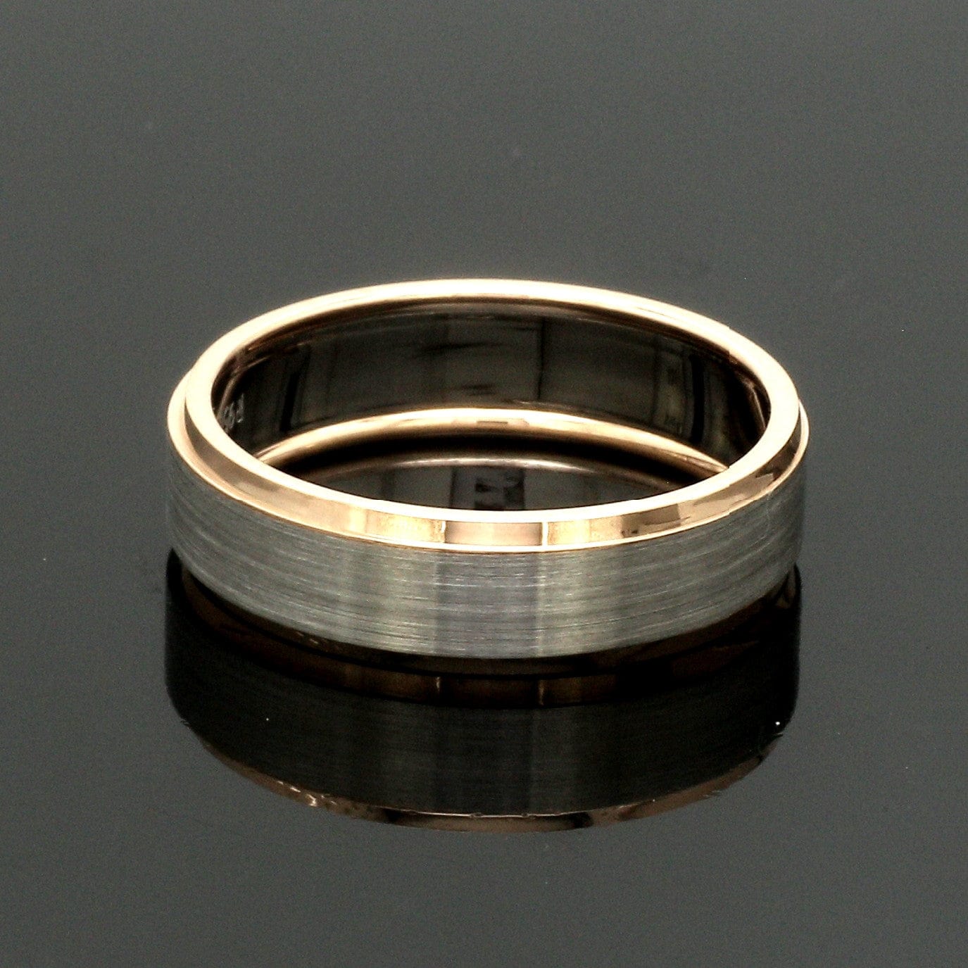 Jewelove™ Rings Platinum Love Bands with Rose Gold Ring JL PT 1408