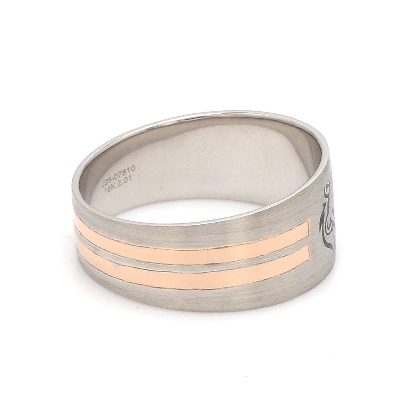 Jewelove™ Rings Platinum Love Bands with Rose Gold Ring JL PT 1413