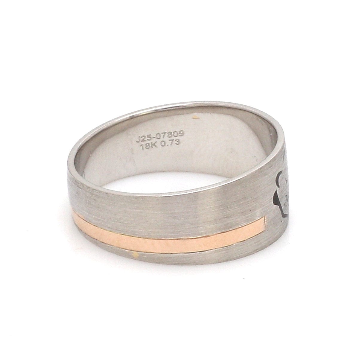 Jewelove™ Rings Platinum Love Bands with Rose Gold Ring JL PT 1413