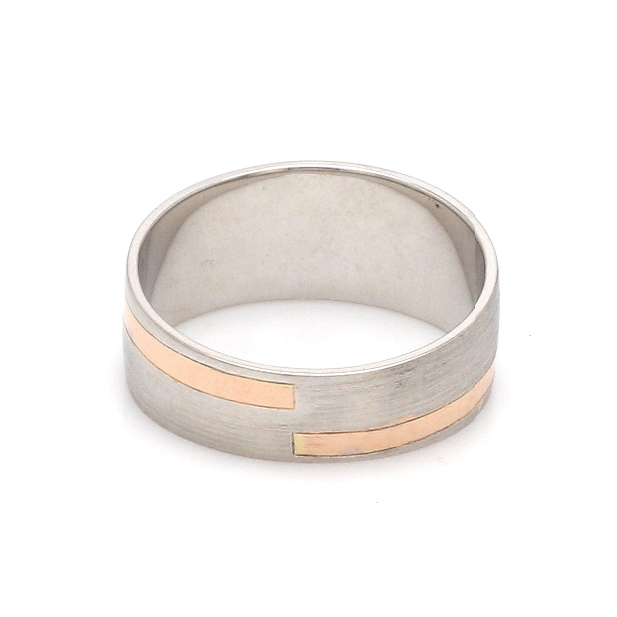 Jewelove™ Rings Platinum Love Bands with Rose Gold Ring JL PT 1413