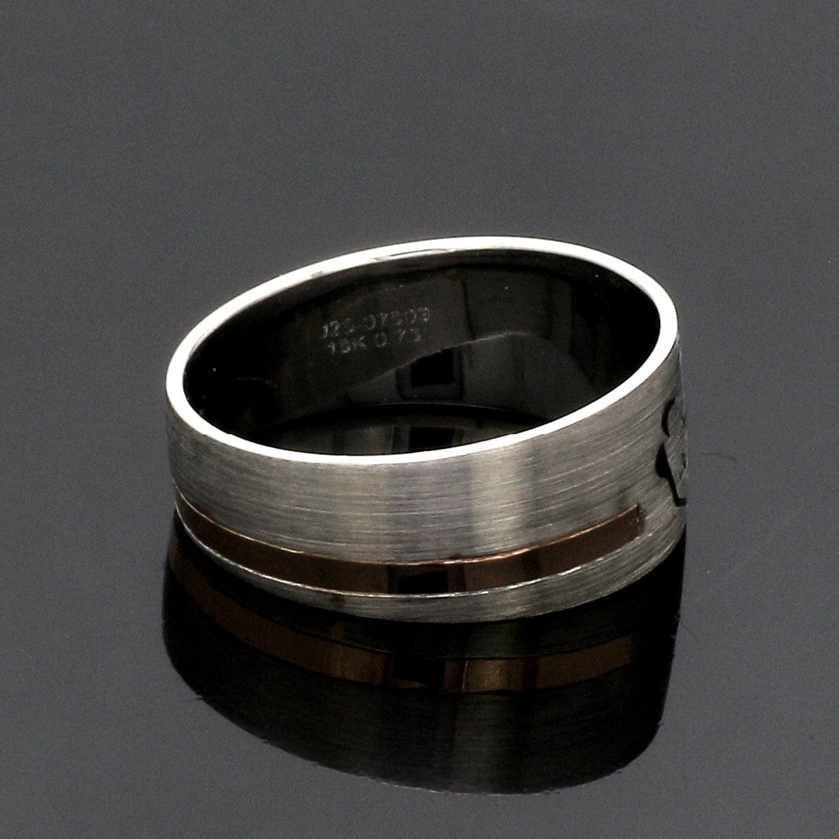 Jewelove™ Rings Platinum Love Bands with Rose Gold Ring JL PT 1413