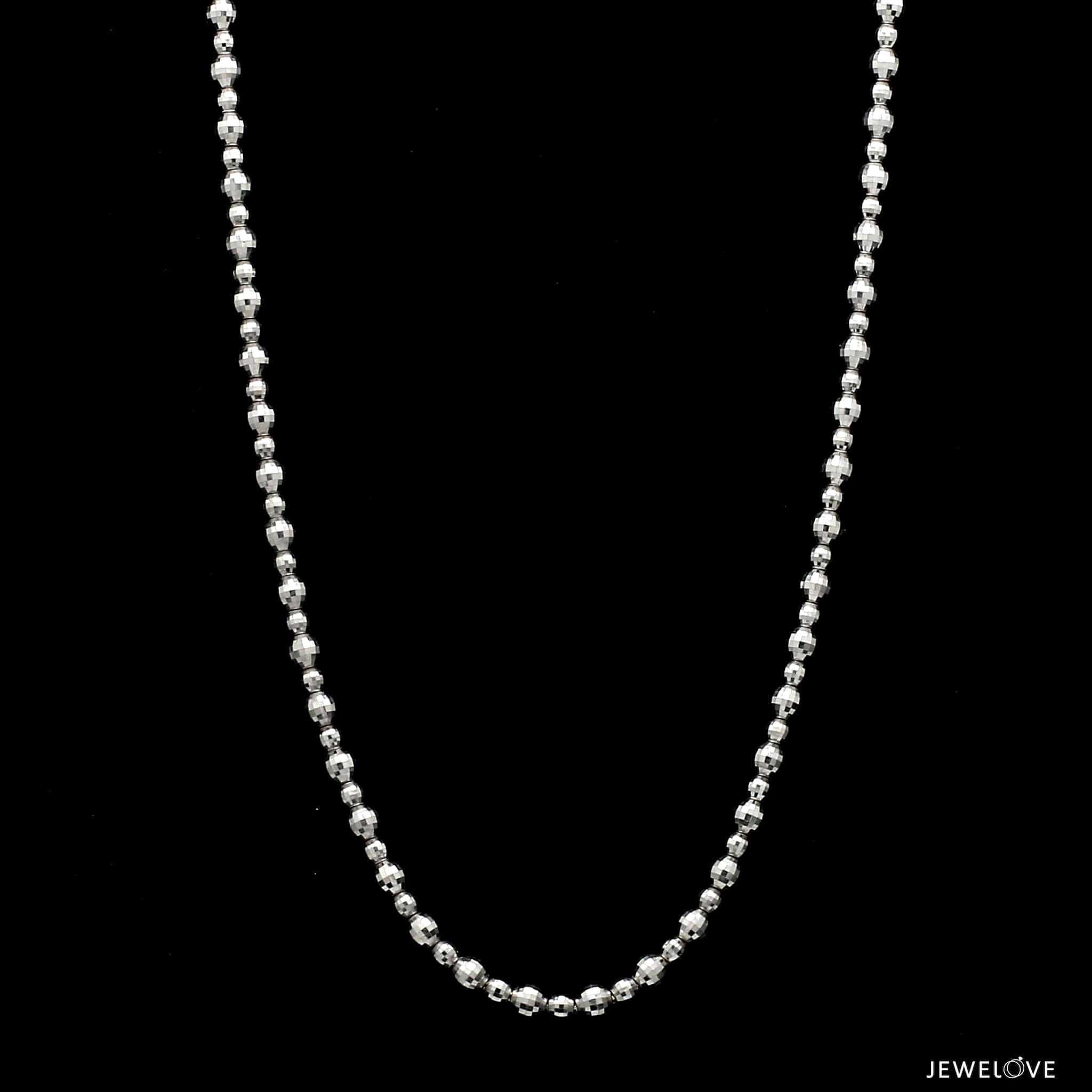 Buy Platinum Chain with Diamond Cut Balls JL PT 748 Certified by