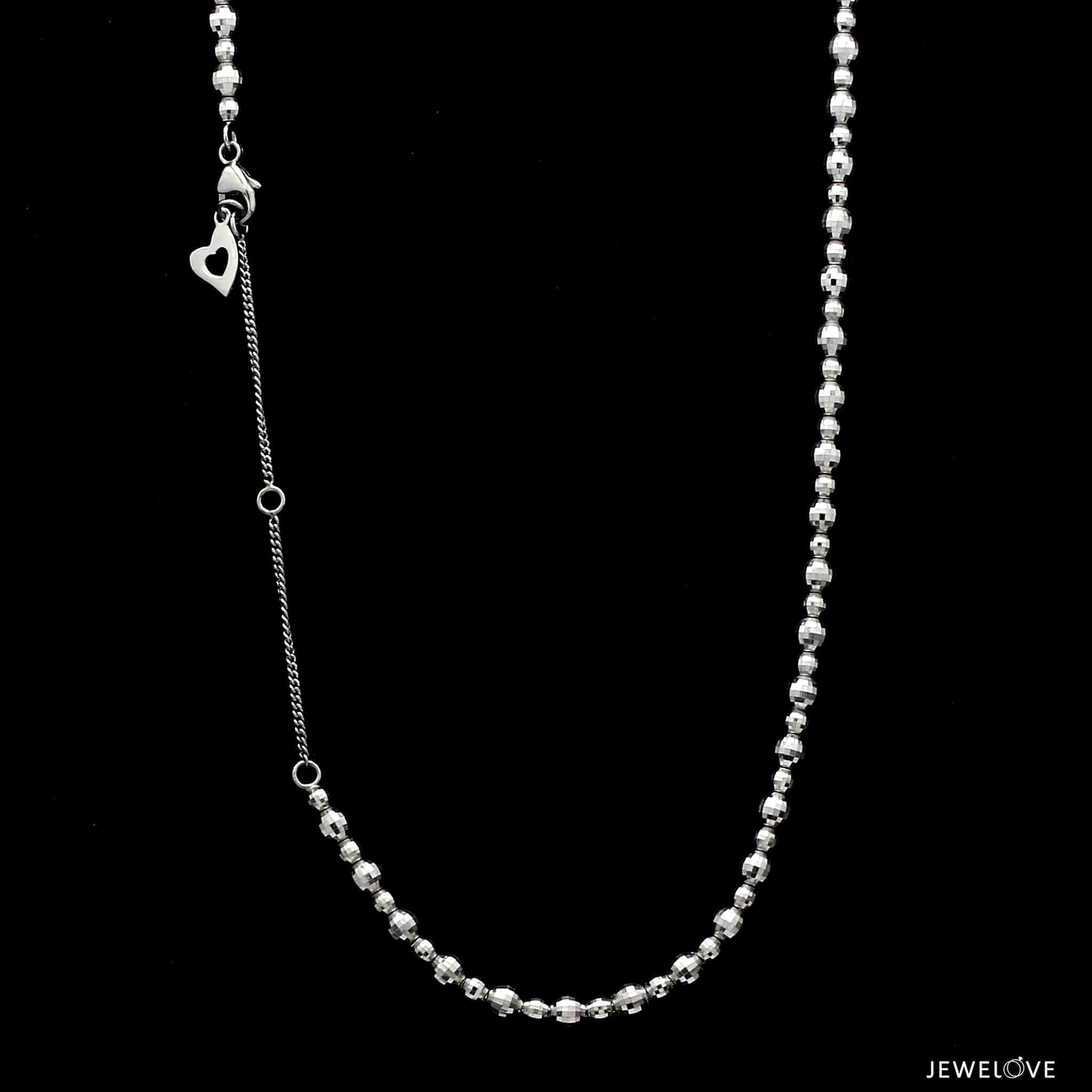 Buy Platinum Chain with Diamond Cut Balls JL PT 748 Certified by