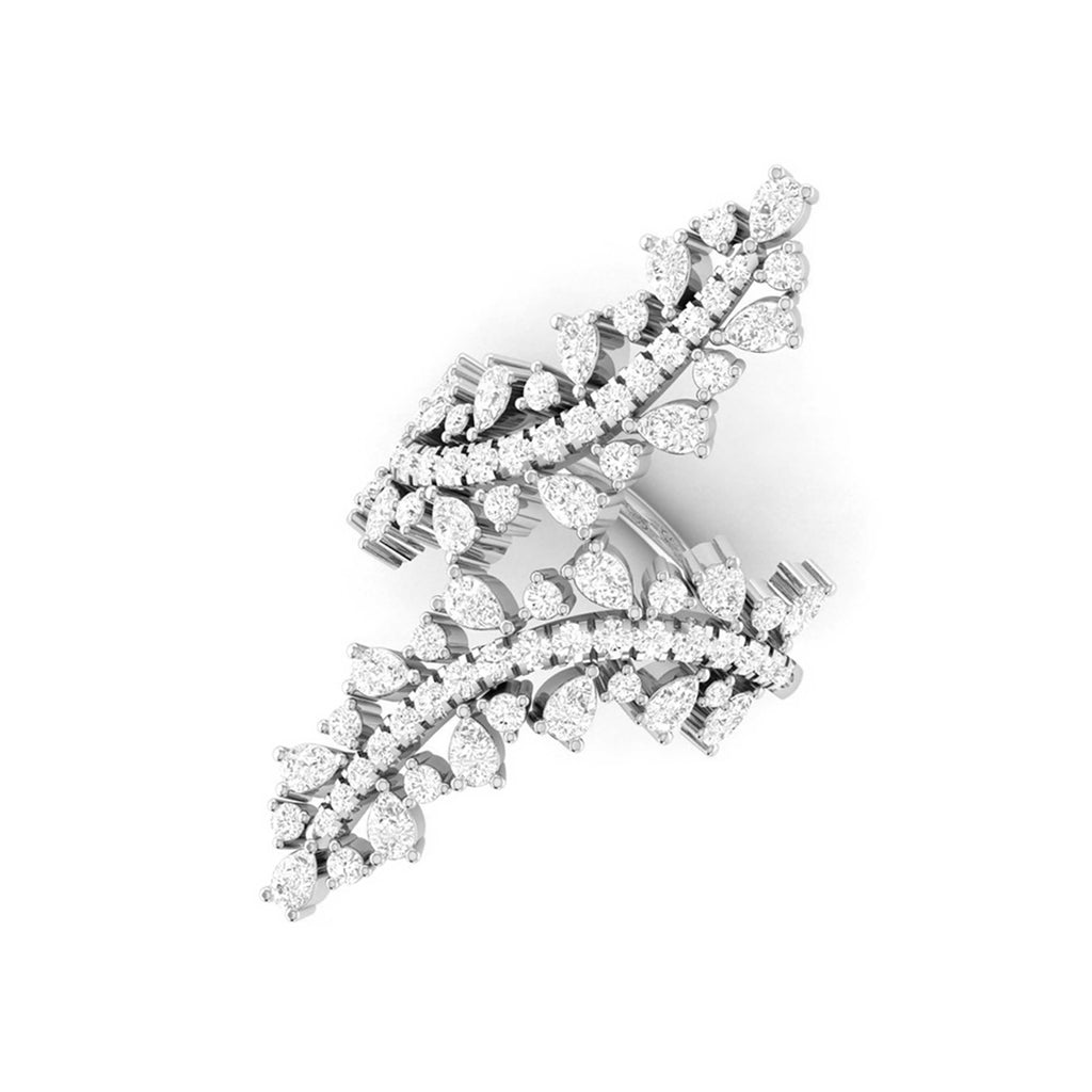 Jewelove™ Rings VS GH / Women's Band only Platinum Pear Marquise Ring with Diamonds for Women JL PT DM 0058