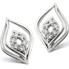 Jewelove™ Earrings Earrings only / SI IJ Platinum Pendant Earrings set designed as Petals SJ PTO E 107