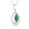 Jewelove™ Pendants Green Platinum Pendant for Women JL PT P NL8635