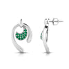 Jewelove™ Pendants & Earrings Platinum Pendant Set with Emerald for Women JL PT PE NL8636-E