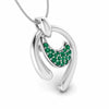 Jewelove™ Pendants & Earrings Platinum Pendant Set with Emerald for Women JL PT PE NL8636-E