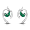 Jewelove™ Pendants & Earrings Earrings only Platinum Pendant Set with Emerald for Women JL PT PE NL8636-E