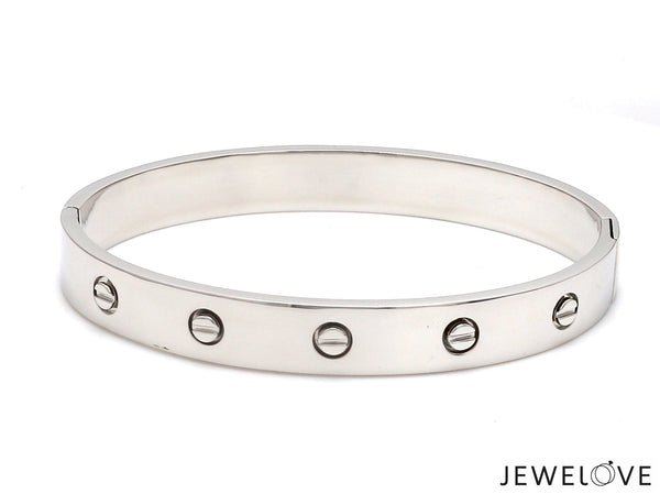 Jewelove™ Bangles & Bracelets Platinum Plain Kada for Men JL PTB 1106-A