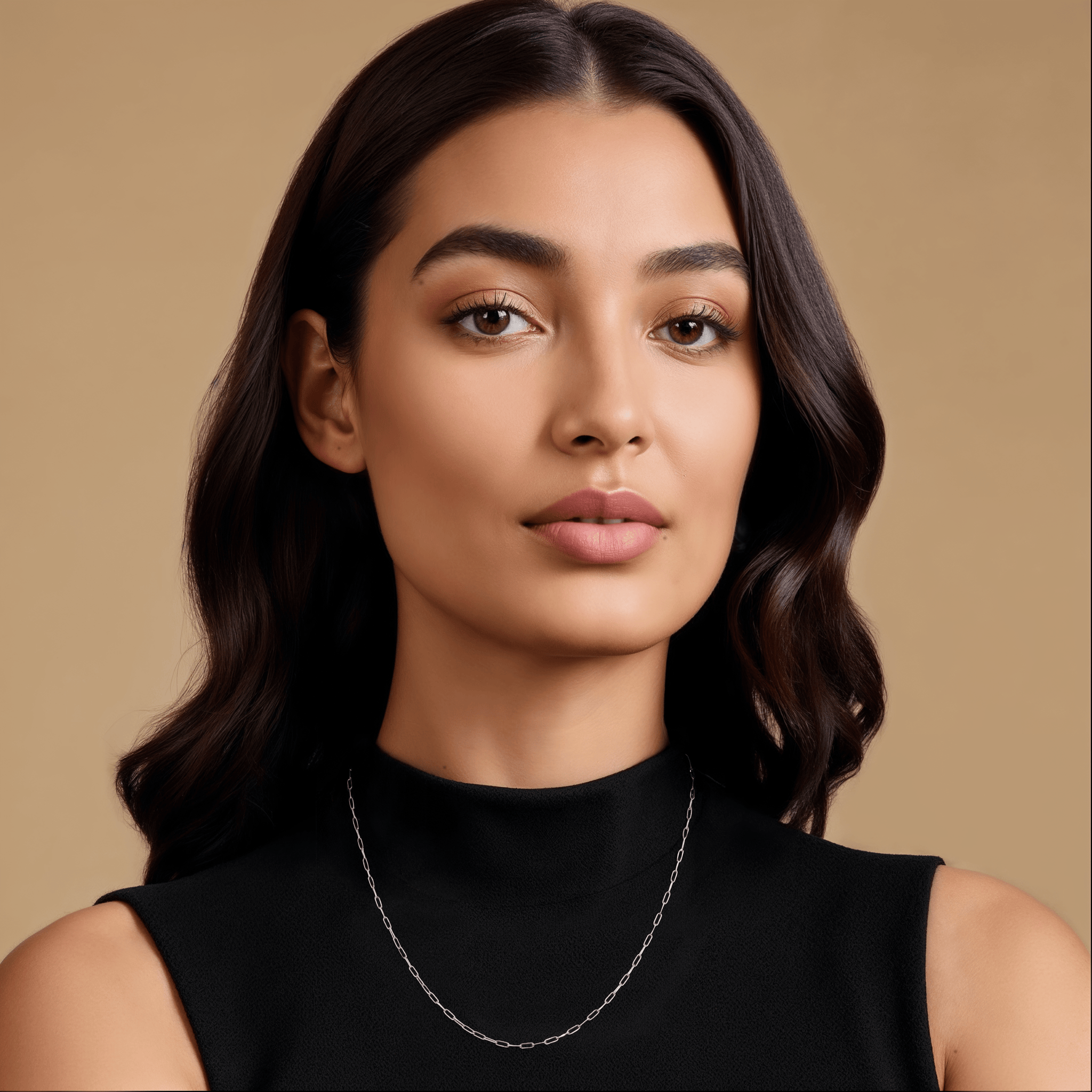 Jewelove™ Chains Platinum Rectangular Links Chain for Unisex JL PT CH 1127