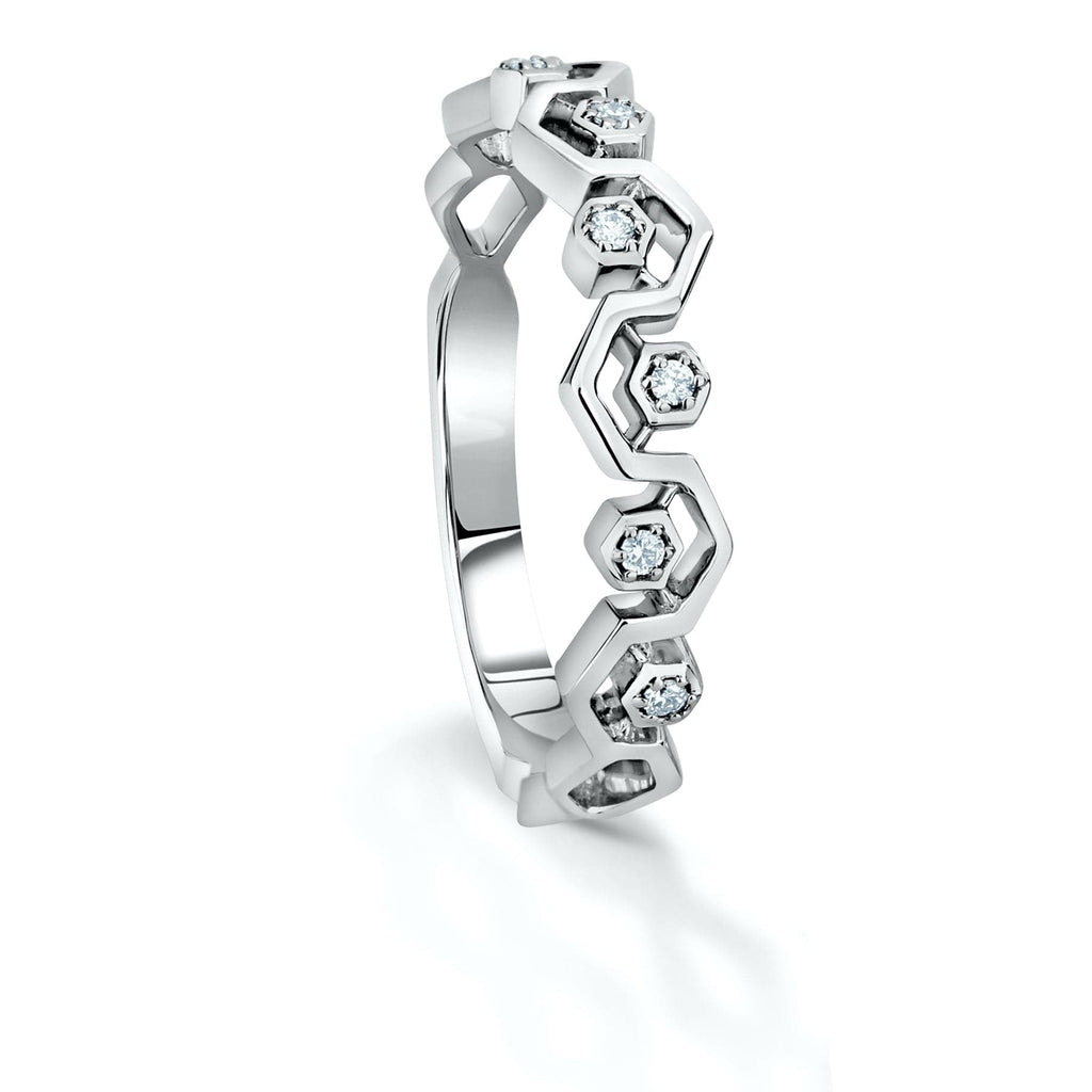 Jewelove™ Rings SI IJ / Women's Band Only Platinum Ring with Diamonds for Women JL PT 986