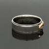 Jewelove™ Rings Men's Band only Platinum Ring with Rose Gold Jaguar for Men JL PT 1308