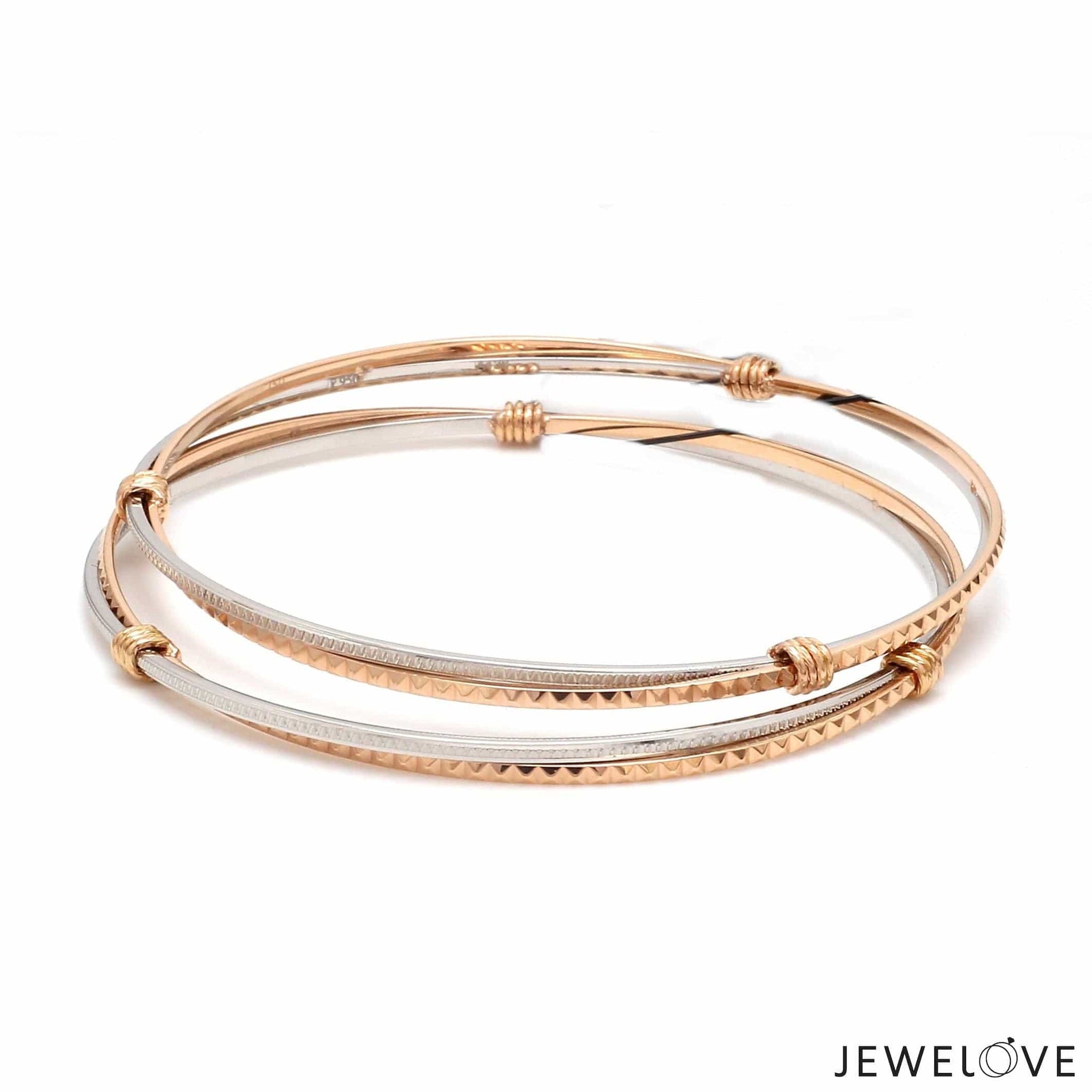 Platinum Rose Gold Bangle for Women JL PTB 1246 – Jewelove™