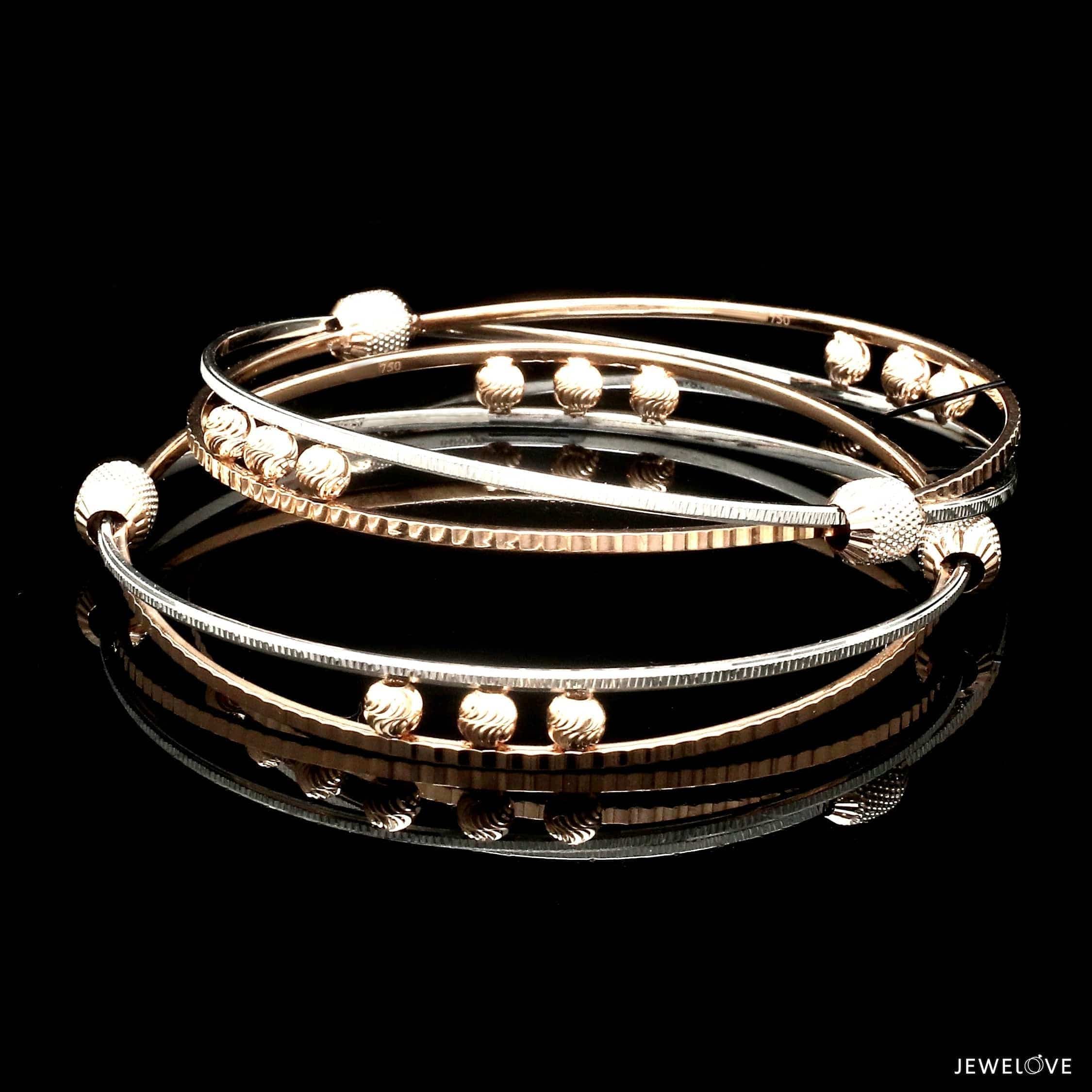 Platinum Rose Gold Bangle for Women JL PTB 1247 – Jewelove™