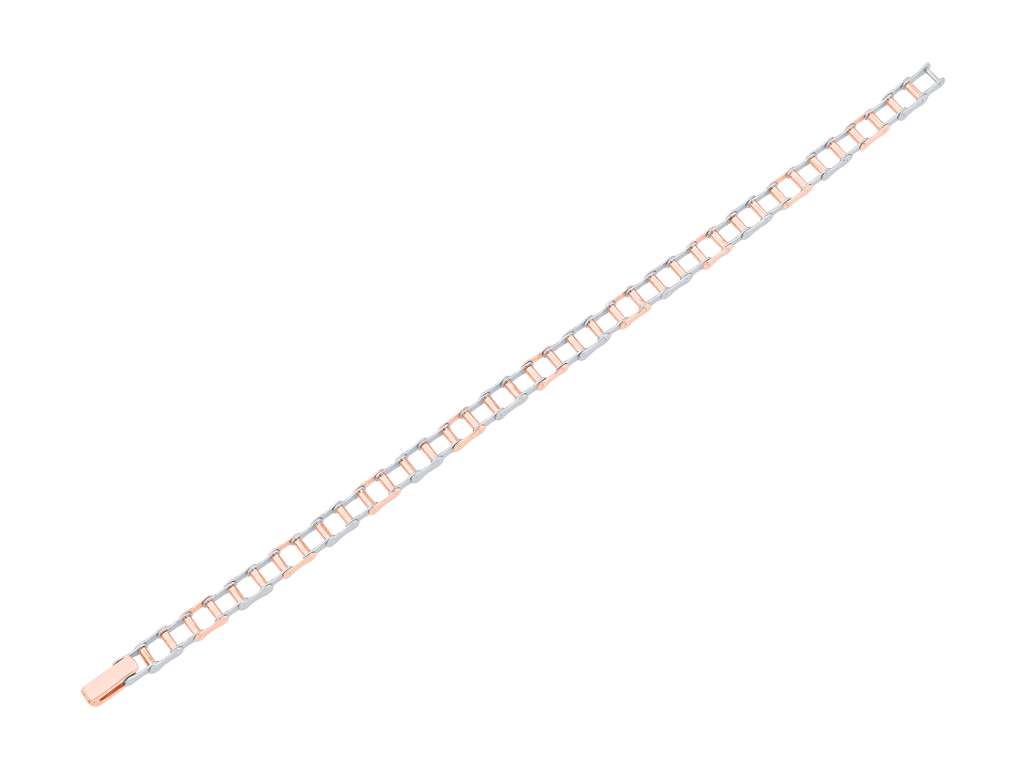 Jewelove™ Bangles & Bracelets Platinum & Rose Gold Bracelet for Men JL PTB 0388