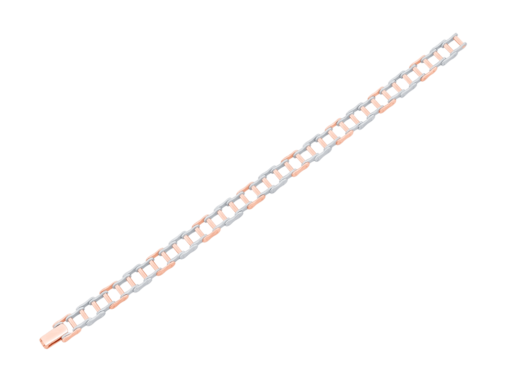Jewelove™ Bangles & Bracelets Platinum & Rose Gold Bracelet for Men JL PTB 0393