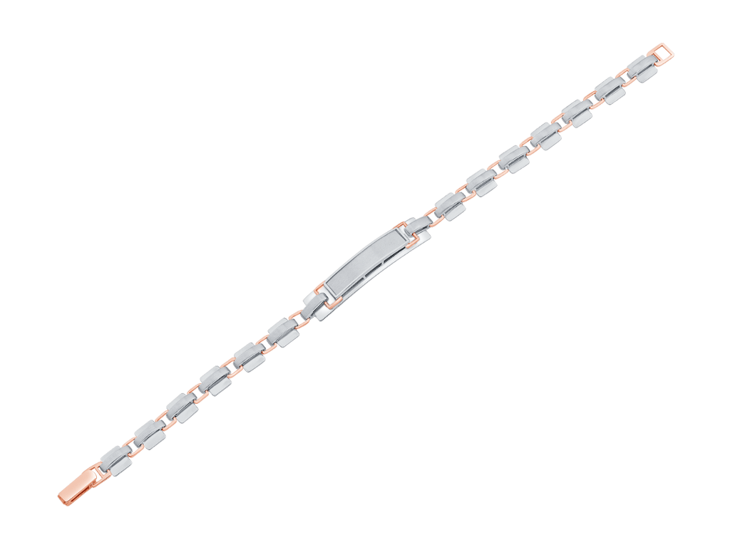 Jewelove™ Bangles & Bracelets Platinum & Rose Gold Bracelet for Men JL PTB 0404