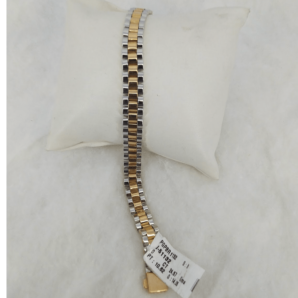Jewelove™ Bangles & Bracelets Platinum & Rose Gold Bracelet for Men JL PTB 1047