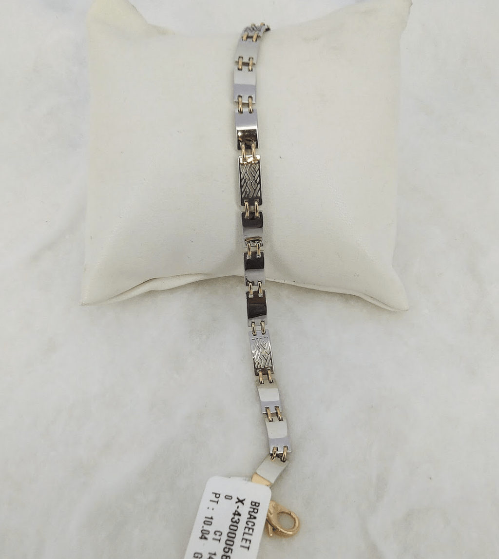 Jewelove™ Bangles & Bracelets Platinum & Rose Gold Bracelet for Men JL PTB 1048