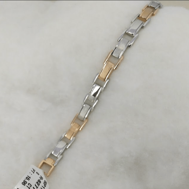 Jewelove™ Bangles & Bracelets Platinum & Rose Gold Bracelet for Men JL PTB 1051