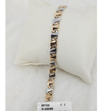 Jewelove™ Bangles & Bracelets Platinum & Rose Gold Bracelet for Men JL PTB 1053