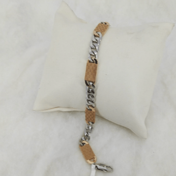 Jewelove™ Bangles & Bracelets Platinum & Rose Gold Bracelet for Men JL PTB 1054