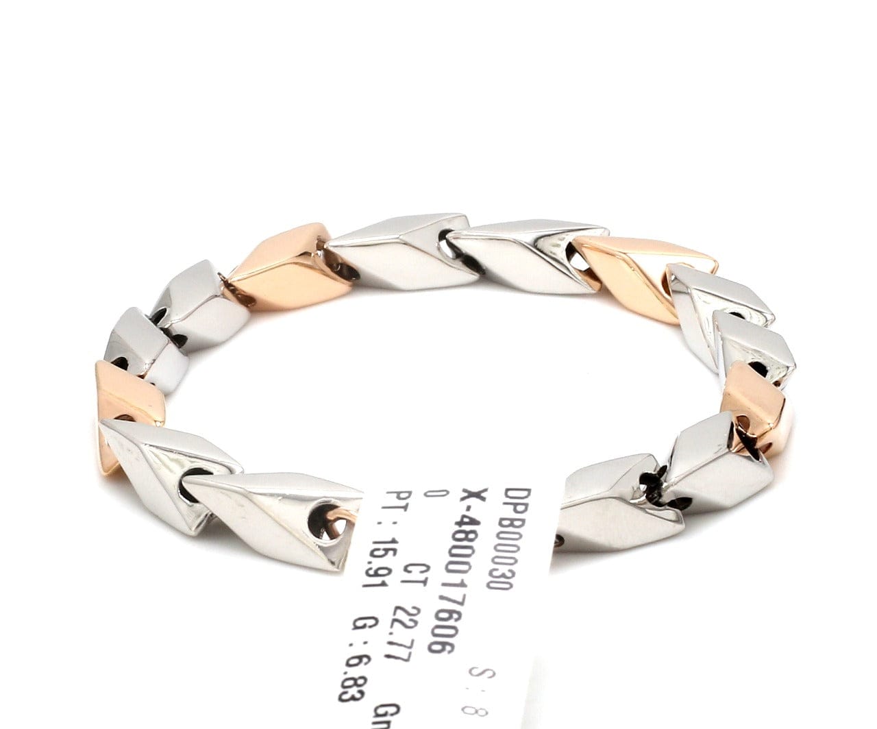 Walters Faith Morrell 18K Rose Gold Cuff Bracelet with Elongated Diamond  Link-47174 - Hyde Park Jewelers