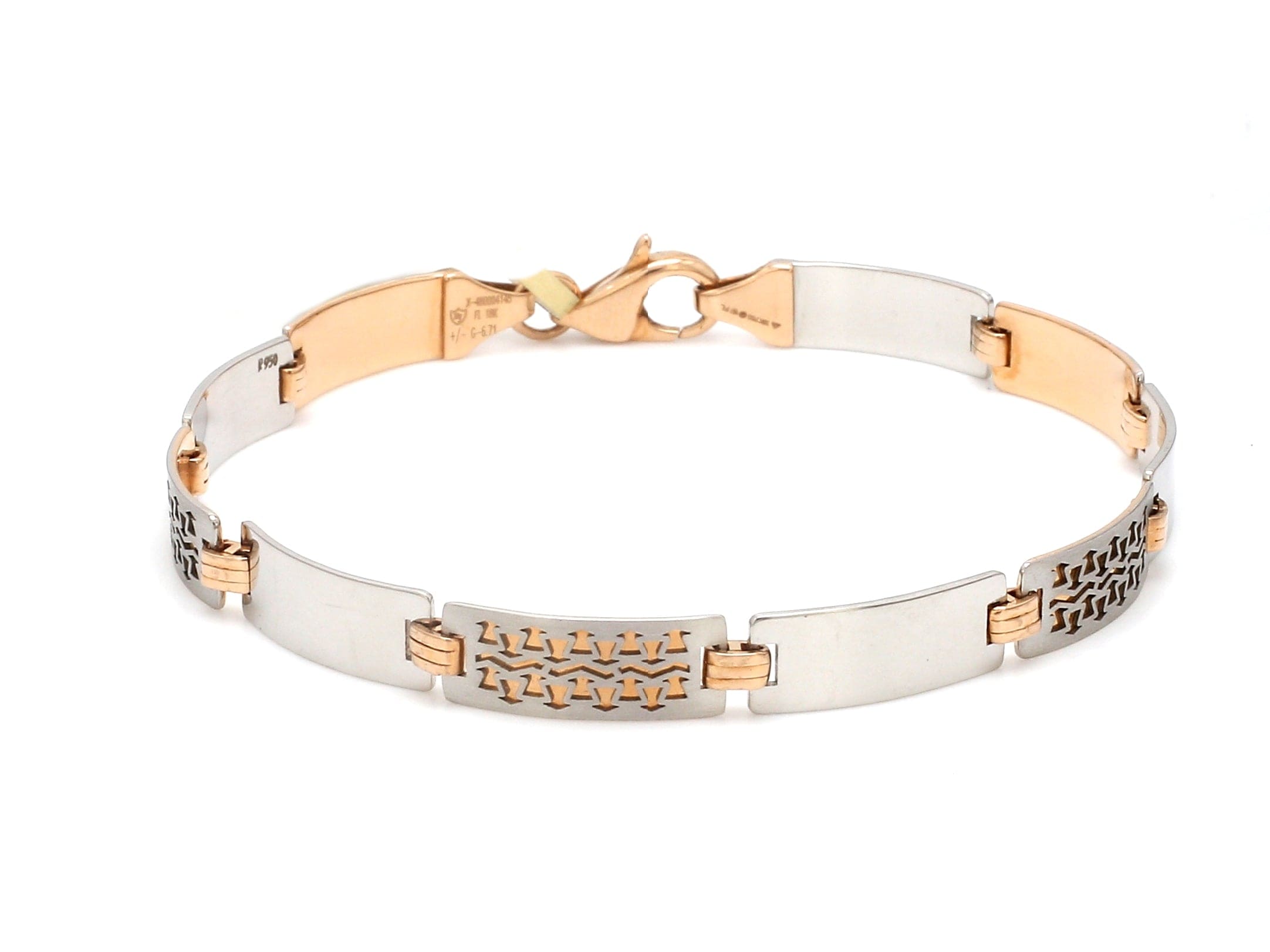 2 Braid Line Gold Plated Bracelet for Men  Style A652  Soni Fashion
