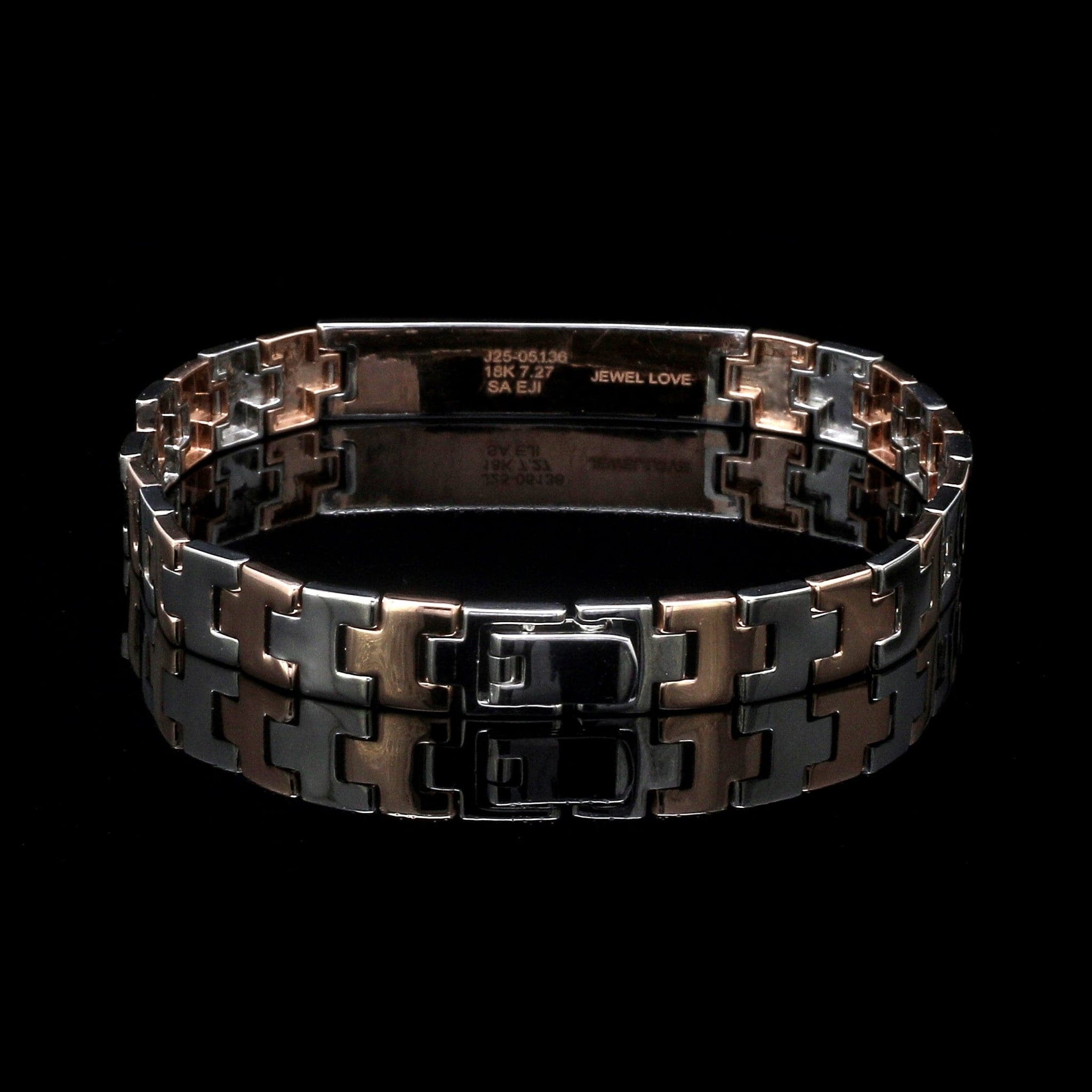 Jewelove™ Bangles & Bracelets Platinum & Rose Gold Bracelet for Men JL PTB 1096