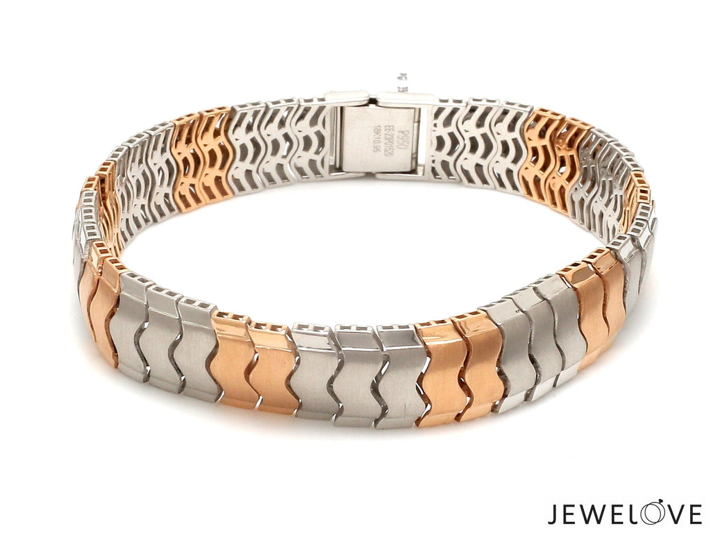 Jewelove™ Bangles & Bracelets Platinum Rose Gold Bracelet for Men JL PTB 1177