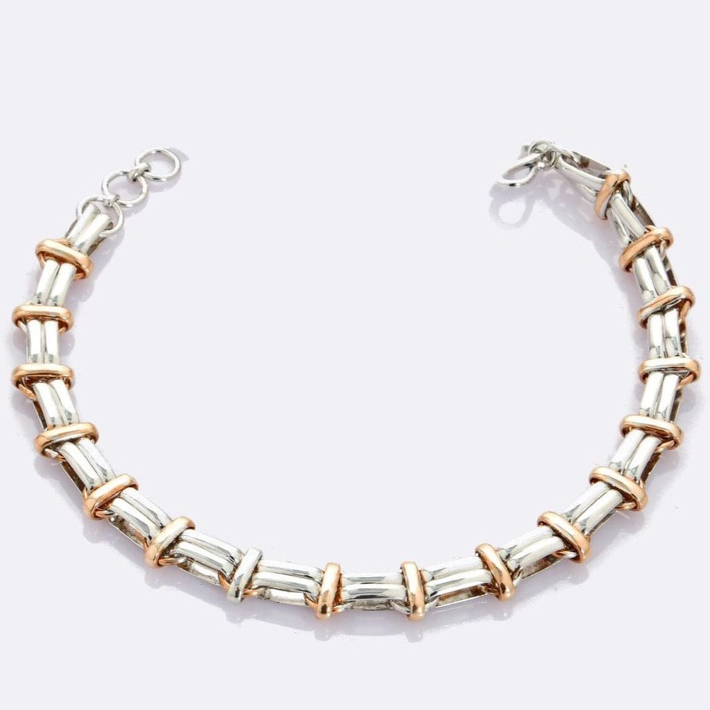 Jewelove™ Bangles & Bracelets Platinum & Rose Gold Bracelet for Men JL PTB 705
