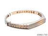 Jewelove™ Bangles & Bracelets Platinum Rose Gold Bracelet Matte & Hi-Polish for Men JL PTB 1182