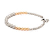 Jewelove™ Bangles & Bracelets Platinum Rose Gold Bracelet with Diamond Cut Balls for Women JL PTB 1210