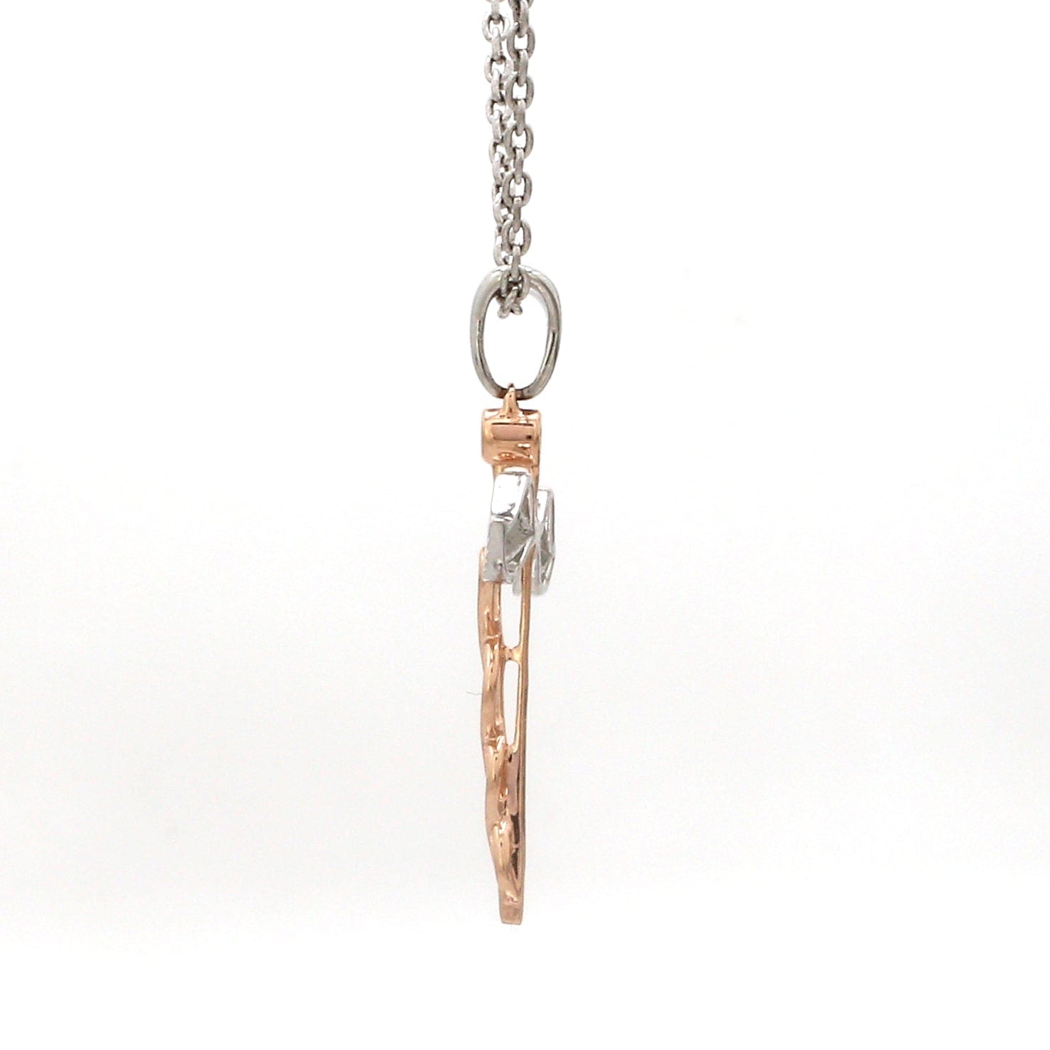 Jewelove™ Pendants Platinum Rose Gold Caduceus Pendant for Doctors with Wings JL PT P 319-A