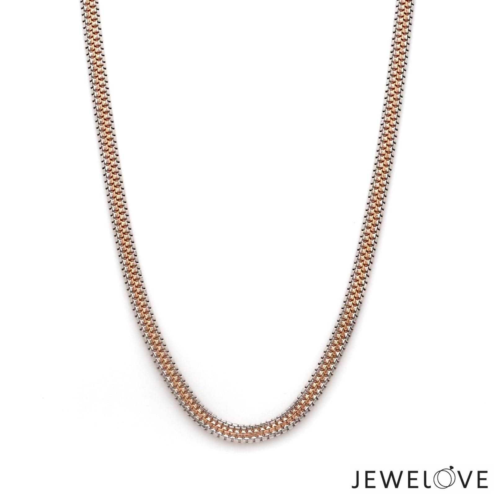 Jewelove™ Platinum + Rose Gold Chain - 30 inches - Advance link