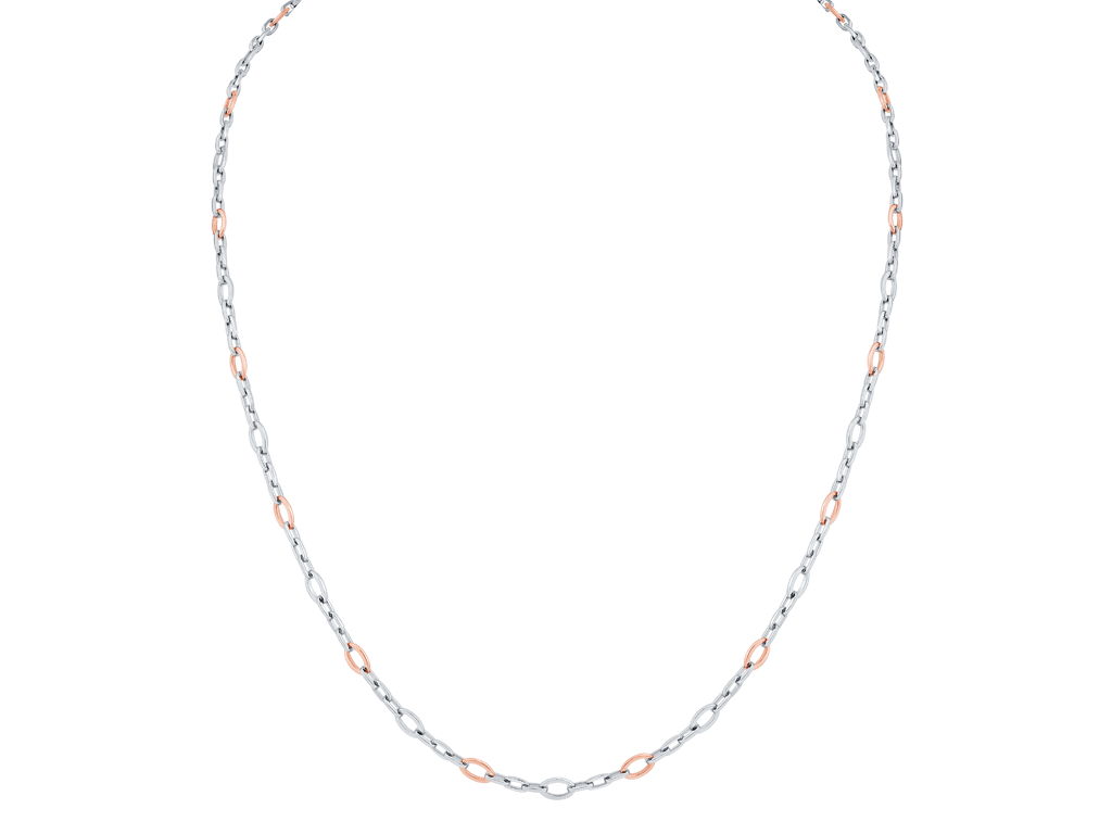Jewelove™ Chains Platinum + Rose Gold Chain for Men JL PT CH 0386