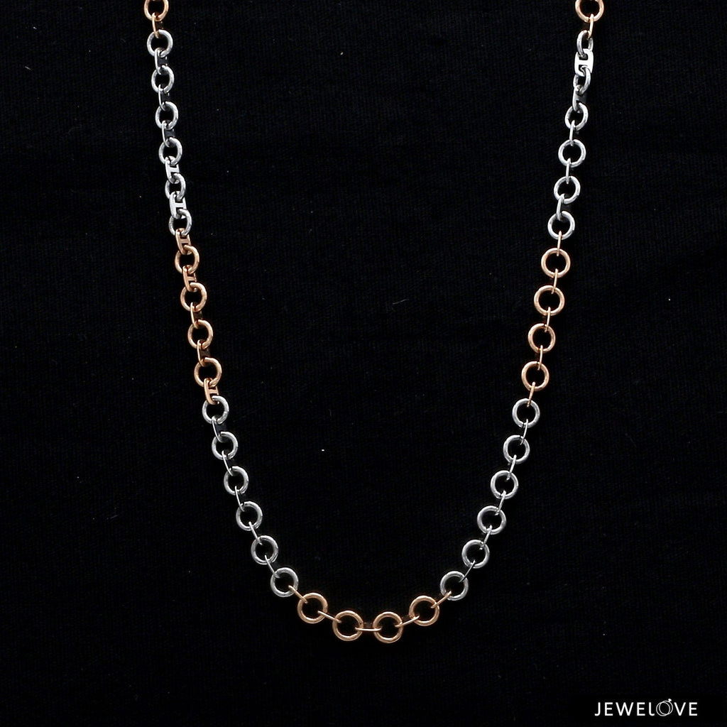 Jewelove™ Chains Platinum & Rose Gold Chain for Men JL PT CH 1204