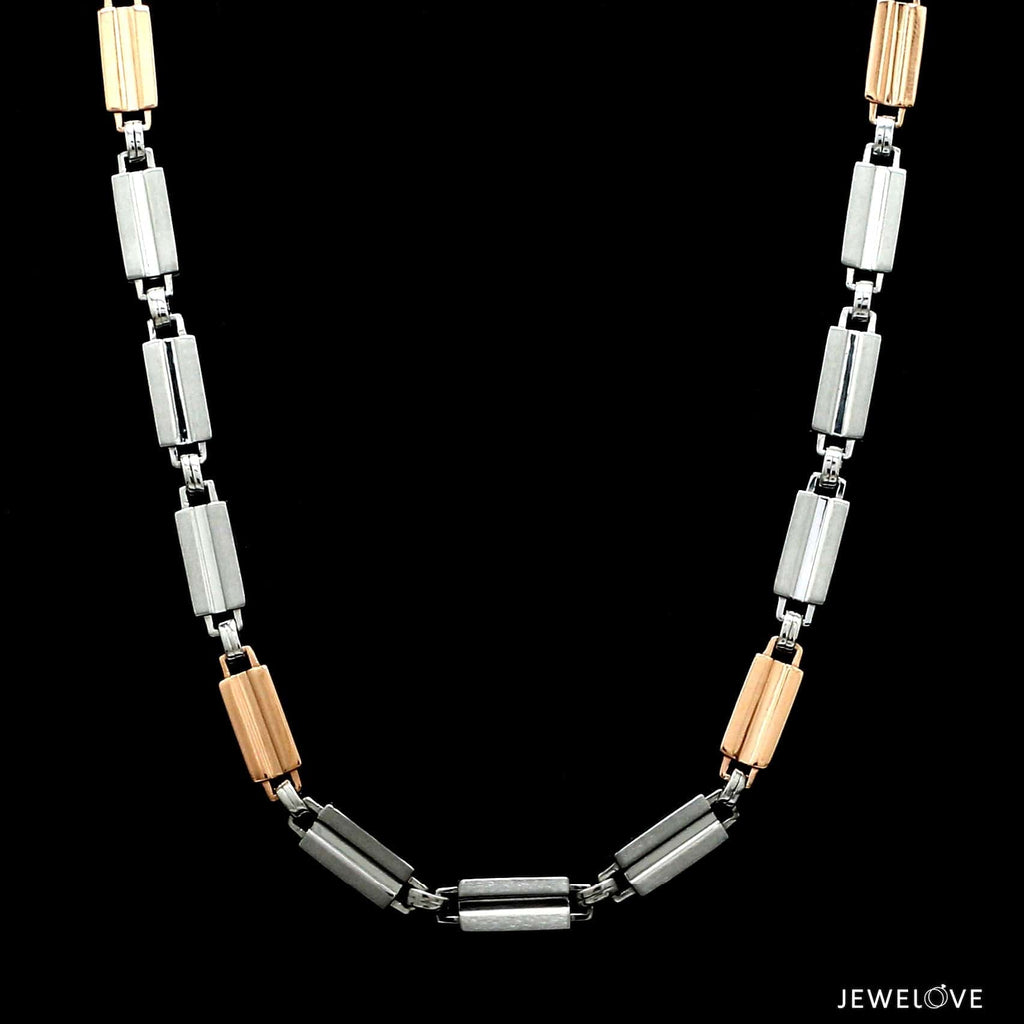 Jewelove™ Chains Platinum + Rose Gold Chain for Men JL PT CH 1301
