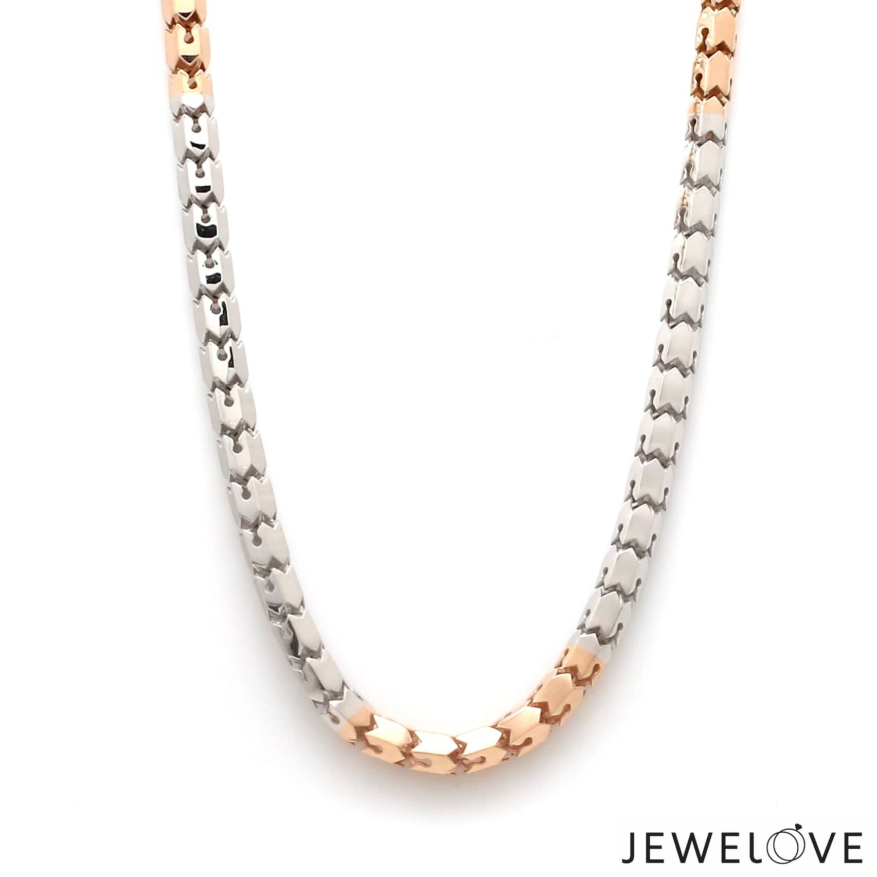 Platinum Rose Gold Chain with Matte Finish for Men JL PT CH 1234