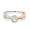 Jewelove™ Rings Women's Band only / SI IJ Platinum & Rose Gold Couple Rings with Diamonds JL PT 998-RG