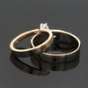 Jewelove™ Rings Platinum & Rose Gold Couple Rings with Solitaires JL PT 901