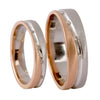 Platinum & Rose Gold Couple Rings with Tiny Diamonds JL PT 404 - Suranas Jewelove
 - 2