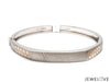 Jewelove™ Bangles & Bracelets Platinum Rose Gold Diamond Bracelet with Matte Finish for Men JL PTB 1181