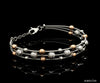 Jewelove™ Bangles & Bracelets Platinum & Rose Gold Diamond Cut Balls Bracelet for Women JL PTB 1207