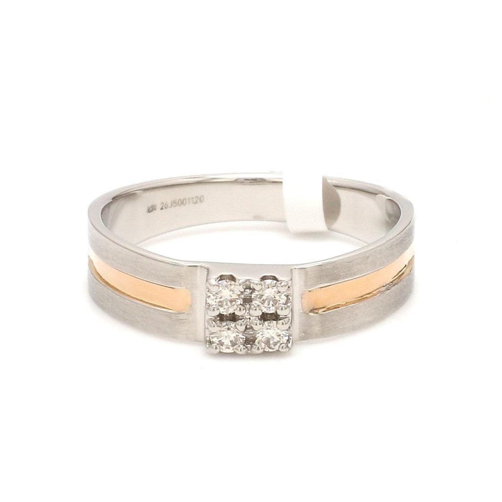 Jewelove™ Rings Platinum & Rose Gold Diamond Ring for Men JL PT 1157