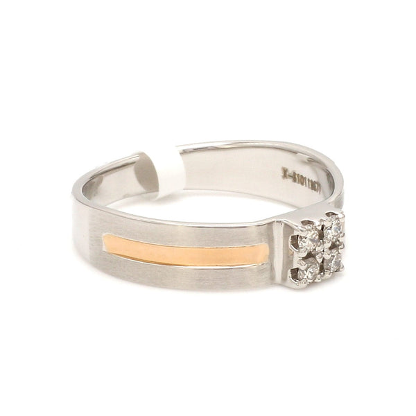 Jewelove™ Rings Platinum & Rose Gold Diamond Ring for Men JL PT 1157